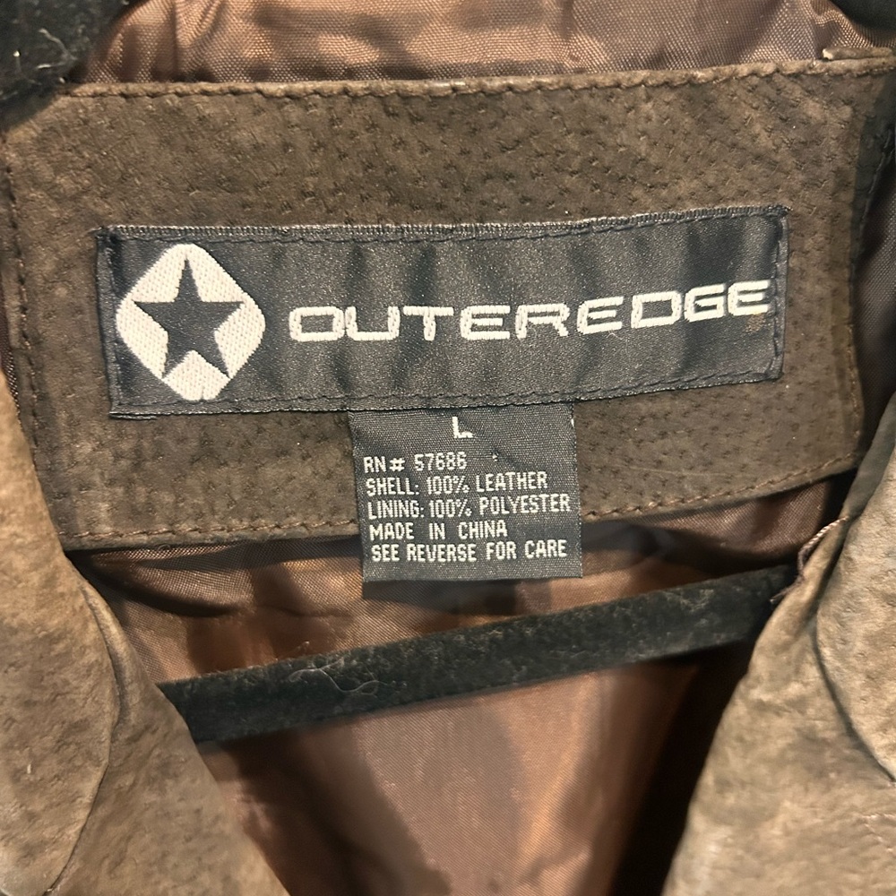 Outer Edge Woman’s/Mens Leather Jacket - Brown